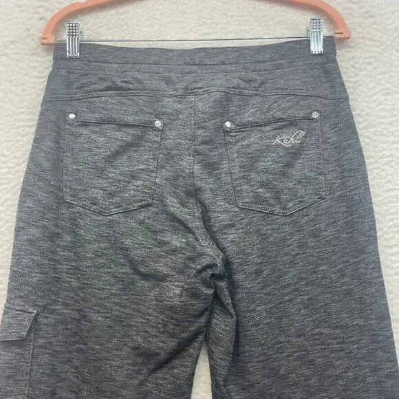 Kuhl Sweatpants Womens 10 Gray Nova Cargo Drawstring Lounge Hiking Outdoor Run - Picture 6 of 14